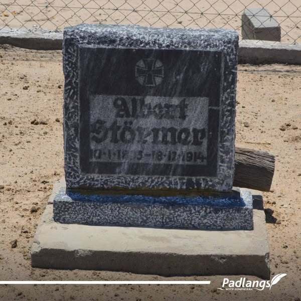 Albert Stormer grave in Tsandi