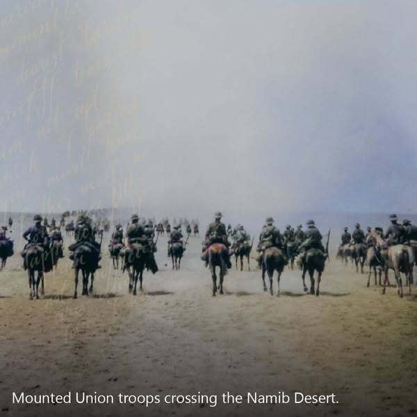 Mounted Union troops Cossing the Namib Desert