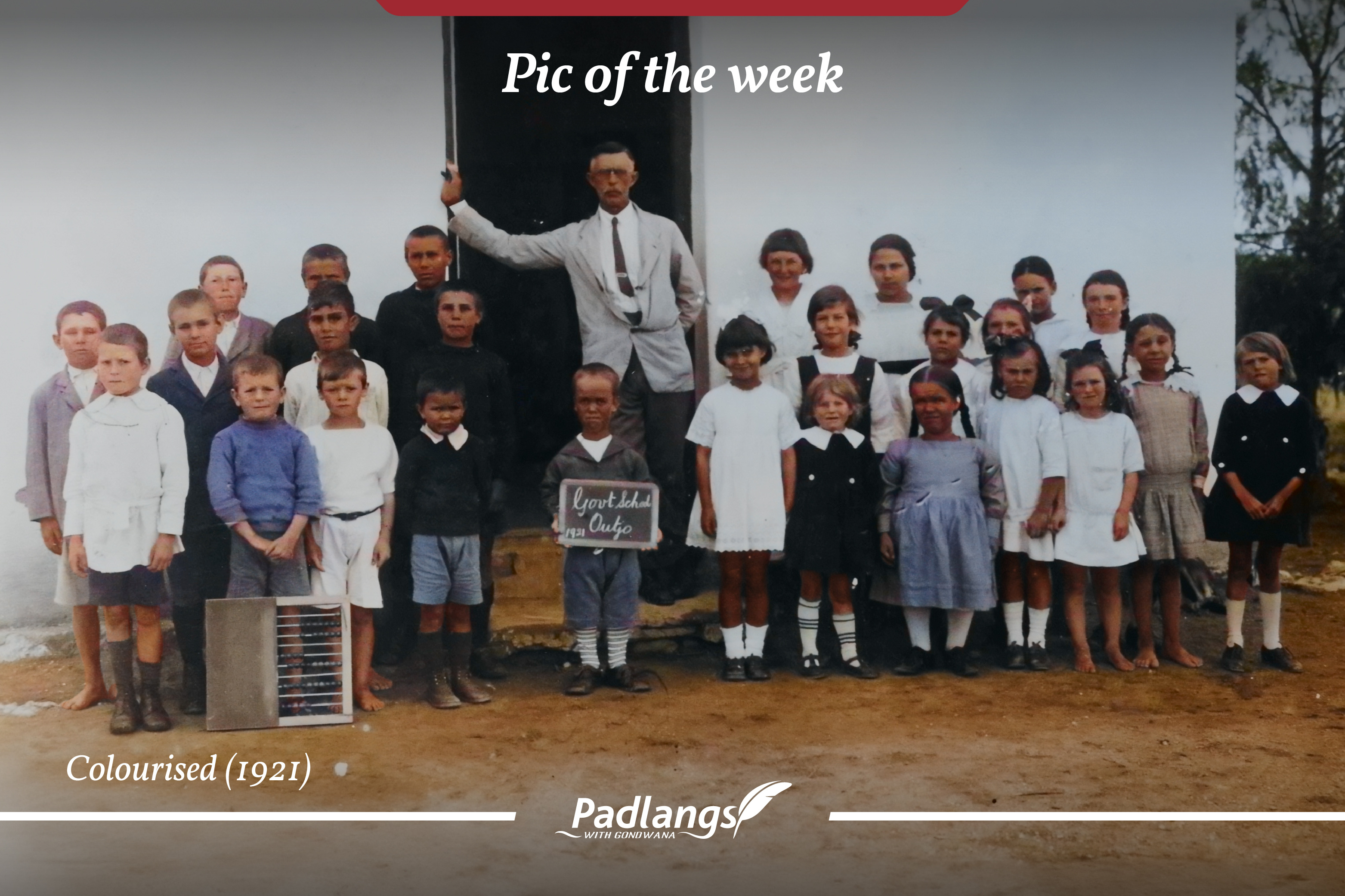 Hundred-year-old class photo from Outjo, Namibia