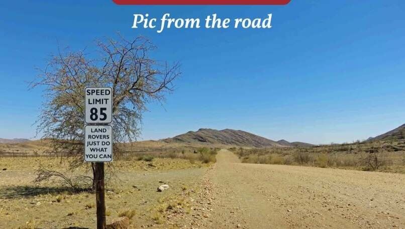 Road sign in Namibia